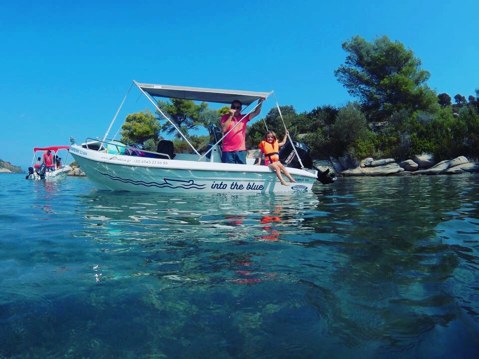 Family boat day in Vourvourou Halkidiki